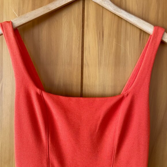 NWT Anthropologie Orange Mermaid Midi Dress XS - Picture 4 of 9